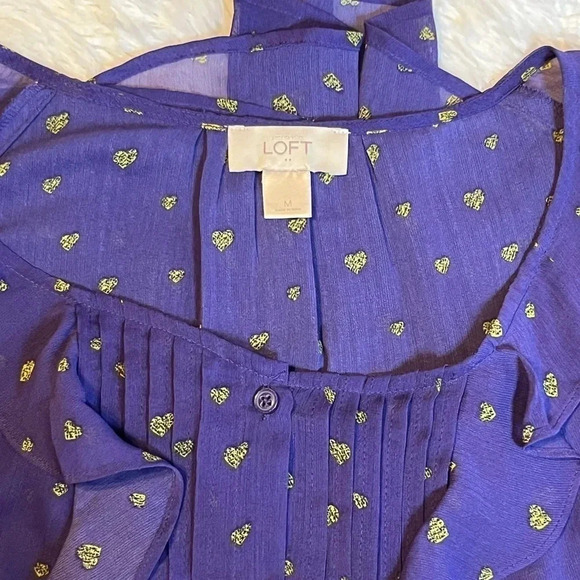 LOFT Ruffle Front Blouse - Picture 6 of 7